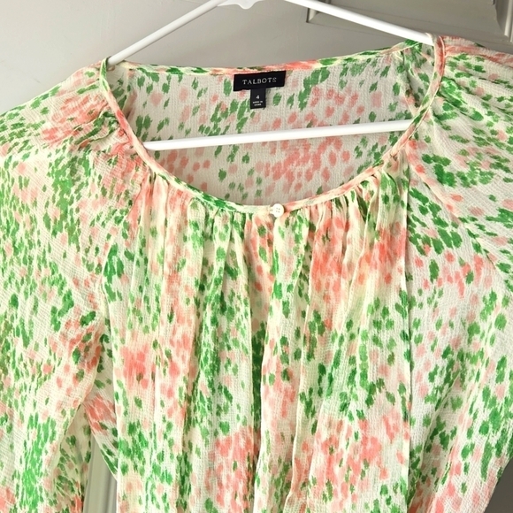 Talbots 100% Silk Sheer Blouse - Picture 2 of 7